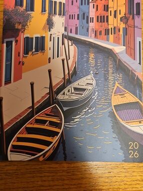 Decorative Canal Boats 2026 Planner - Multicolor Cover